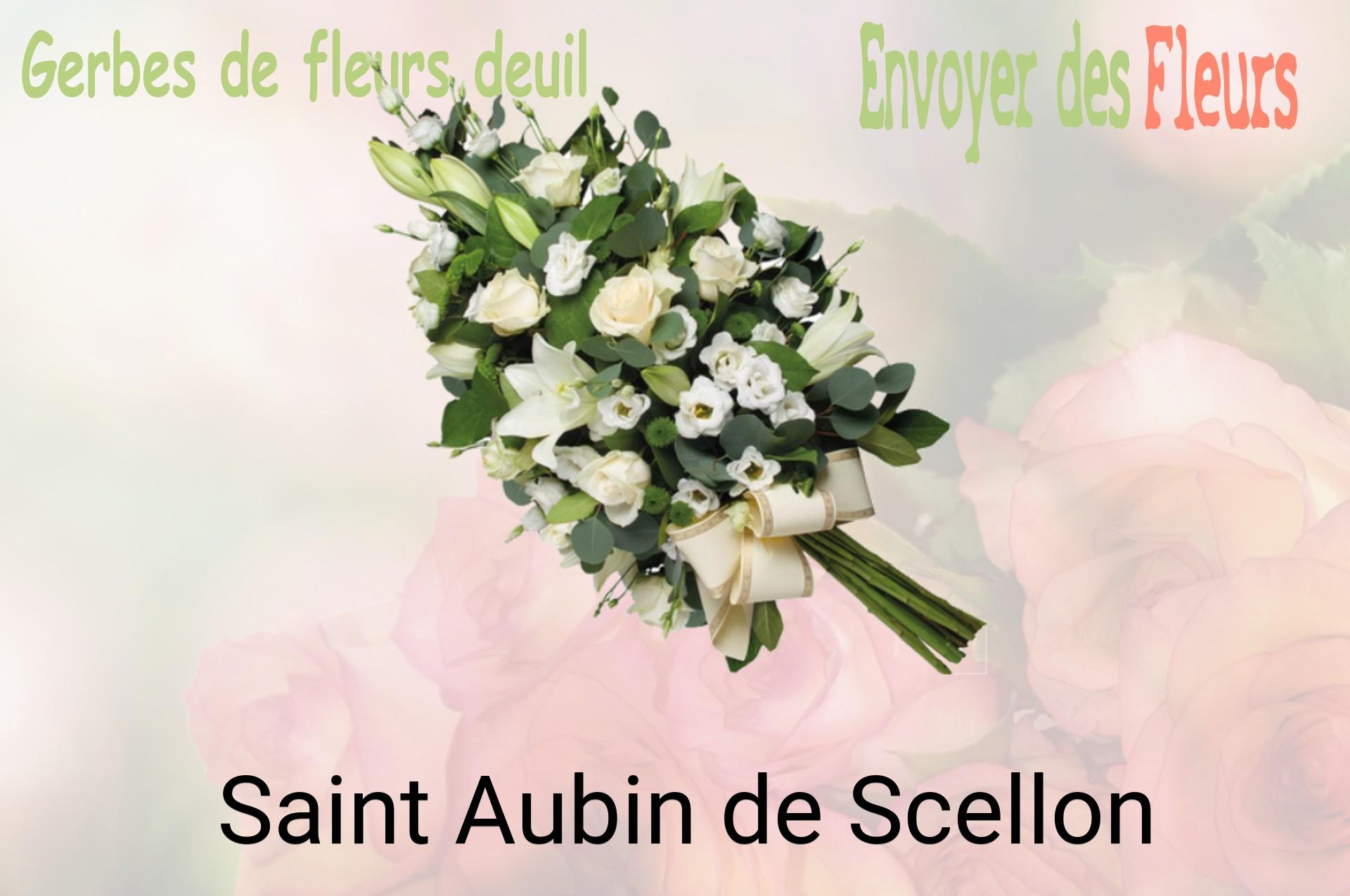 Gerbe de fleurs de deuil livrée à Saint-Aubin-de-Scellon
